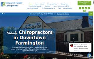 Cromwell Family Chiropractic website