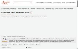 Christinas Adult Ballet and more of Farmington website