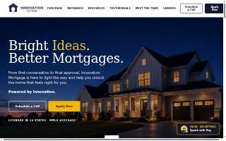 Innovation Mortgage of Farmington Hills website