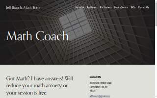 Jeff Brasch, Math Tutor of Farmington Hills website