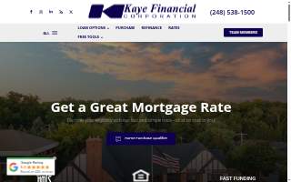Kaye Financial Corporation of Farmington Hills website