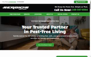 Sergio's Pest Control website