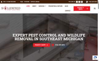 Solidified Pest Control of Detroit website