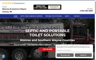 Suburban Sewer & Septic of Farmington Hills website