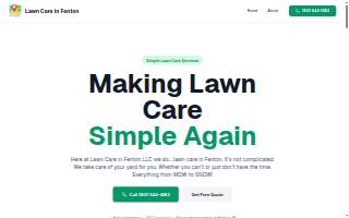 Lawn Care in Fenton website