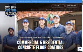 One Day Custom Floors website