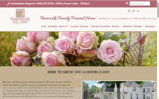 Temrowski Family Funeral Home and Cremation Services website