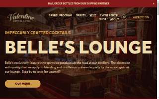 Belle's Lounge by Valentine Distilling Co. website