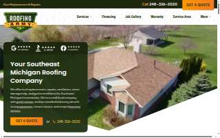 Roofing Army website