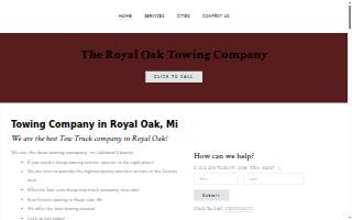 The Royal Oak Towing Company of Ferndale website