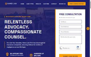 Hamo Law Firm - Auto Accident Injury Attorneys website