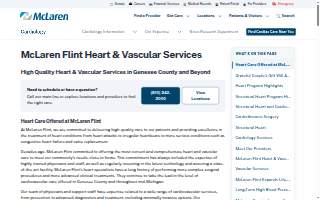Heart and Vascular Services - McLaren Flint website
