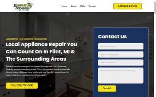 Kearsley Appliance Repair website