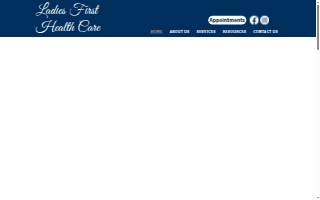 Ladies First Health Care website