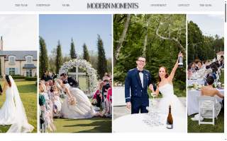 Modern Moments Photo Booths website