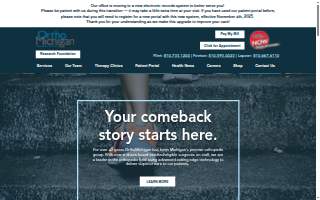 OrthoMichigan NOW website