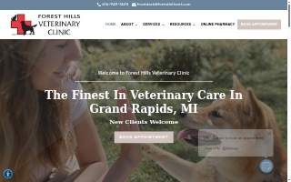 Forest Hills Veterinary Clinic website