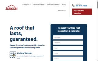 Jobson Roofing website