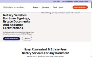 Sentinel Signing Services of Forest Hills website