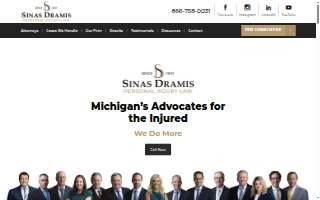 Sinas Dramis Law Firm of Forest Hills website