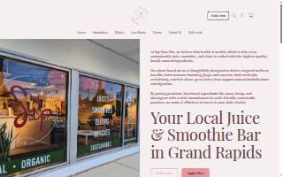 Sip Organic Juice Bar website