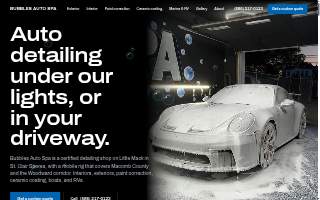 Bubbles Auto Spa website