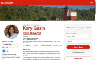 Kory Quain - State Farm Insurance Agent website