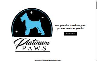 Platinum Paws Dog and Cat Grooming website