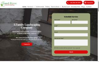 Sand River Landscaping website