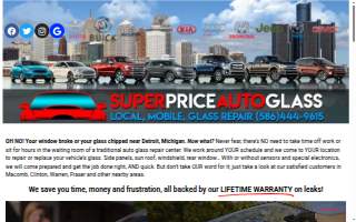 Super Price Auto Glass of Fraser website