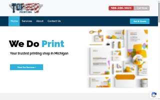 Top Gun Printing website