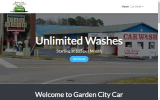 Garden City Car Wash website