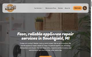 Motor City Appliance Repair of Garden City website