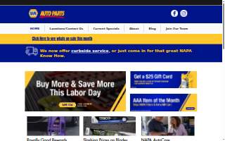 NAPA Auto Parts of Paradise website
