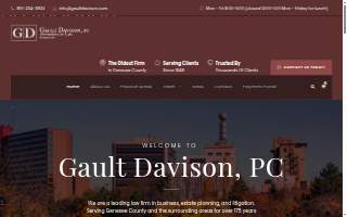 Gault Davison Law Firm website