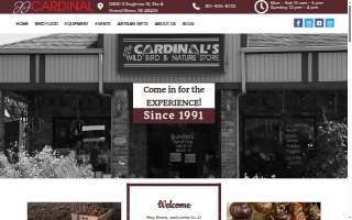 JJ Cardinal's Wild Bird & Nature Store website