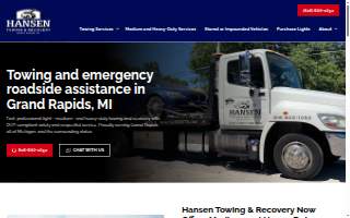 Hansen Towing and Recovery - Grand Rapids, Michigan website