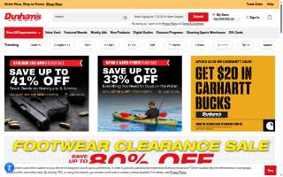 Dunham's Sports of Burlington website