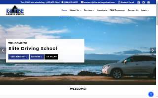 Elite Driving School and Driver Testing website