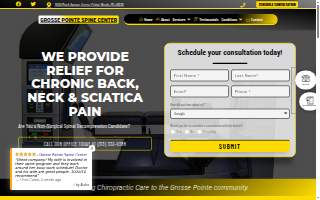 Grosse Pointe Spine Center website