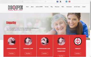 Hope Senior Home Care website