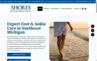 Shores Podiatry Associates of Grosse Pointe Woods website