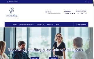 Venus Staffing website