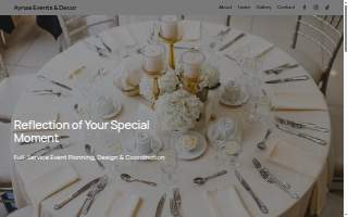 Aynaa Events and Decor website