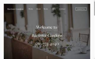 Barrister Gardens Banquet Center website