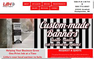 Litho Printing Services of Harper Woods website