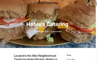 Hobies Catering website