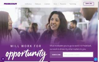 PrideStaff website