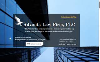 Advanta Law Firm of Highland Park website