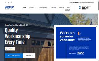 ASAP Garage Door Repair Systems of Michigan website